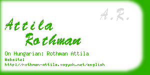 attila rothman business card